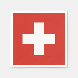 Serviettes En Papier Drapeau de la Suisse