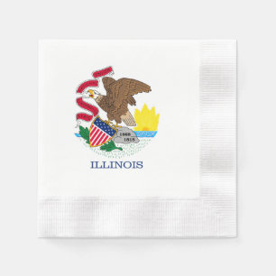 Serviettes En Papier Drapeau de l'Illinois