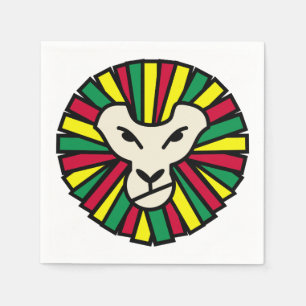 Serviettes En Papier Drapeau de Lion Rastafarian