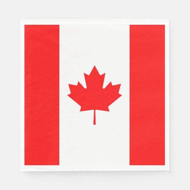Serviettes En Papier Drapeau du Canada (Devant)