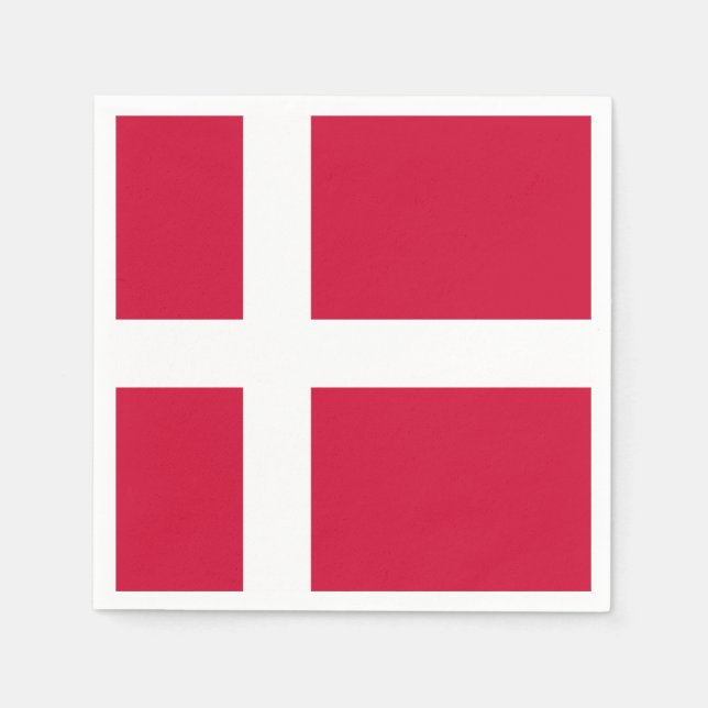 Serviettes En Papier Drapeau du Danemark Papier serviettes (Devant)