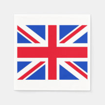 Serviettes en papier drapeau du Royaume-Uni pour f