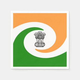 Serviettes En Papier Drapeau indien