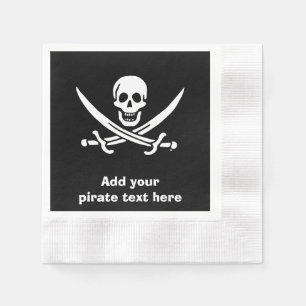 Serviettes En Papier Drapeau Jolly roger de pirate