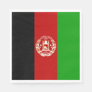 Serviettes En Papier Drapeau patriotique de l'Afghanistan