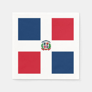 Serviettes En Papier Drapeau : République Dominicaine