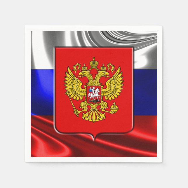 Serviettes En Papier Drapeau russe (Devant)