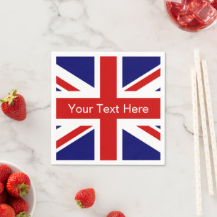 serviettes en papier du drapeau britannique   Desi