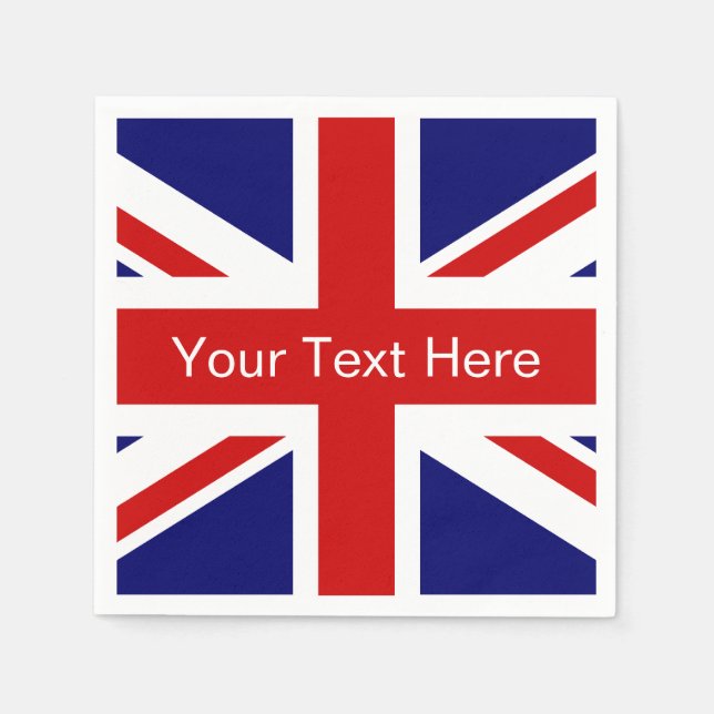 serviettes en papier du drapeau britannique | Desi (Devant)