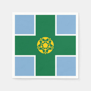 Serviettes en papier du drapeau du Derbyshire