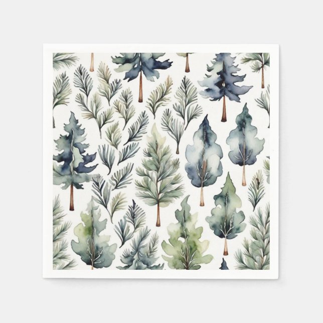 Serviettes en papier du sapin (Devant)