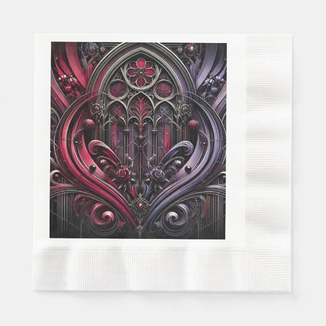 Serviettes en papier Élégance gothique (Devant)