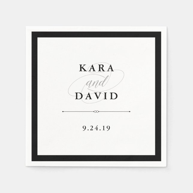 Serviettes En Papier Élégant Mariage Couture (Devant)