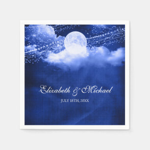 Serviettes En Papier Élégant sous le Mariage lunaire