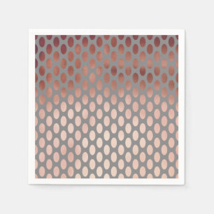 Serviettes En Papier élégant style faux rose or pois motif