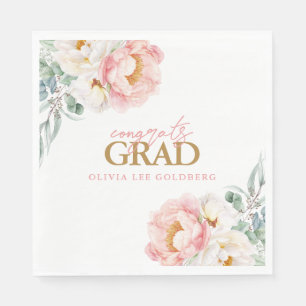 Serviettes en papier élégantes à motif floral pour