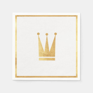 Serviettes En Papier Élégantes serviettes de la Couronne d'or