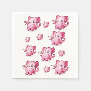 serviettes en papier éléphant