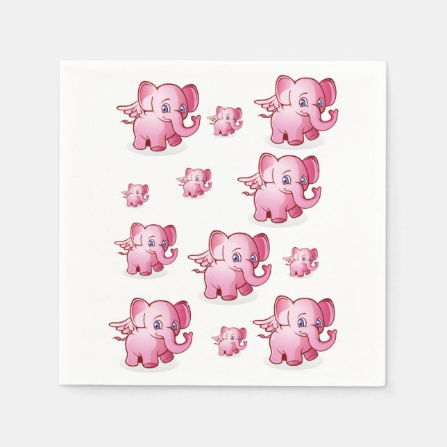 serviettes en papier éléphant (Devant)