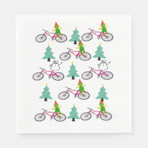 Serviettes en papier elfe, Joyeux sapin de Noël