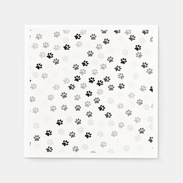 Serviettes en papier Empreintes de pattes pour Amo (Devant)