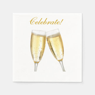 Serviettes en papier en champagne