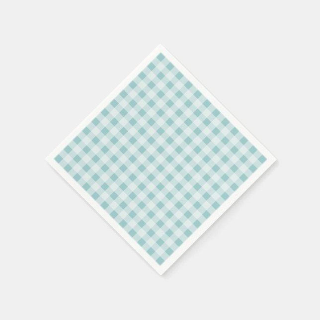 Serviettes En Papier En vichy personnalisé vérifier plaid motif serviet (Coin)