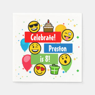 Serviettes En Papier Enfants ou garçons colorés de fête d'anniversai