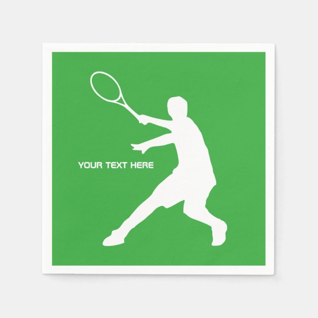 Serviettes En Papier Enfants personnalisés tennis anniversaire de fête  (Devant)