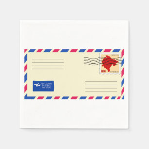 Serviettes en papier enveloppes d'avion