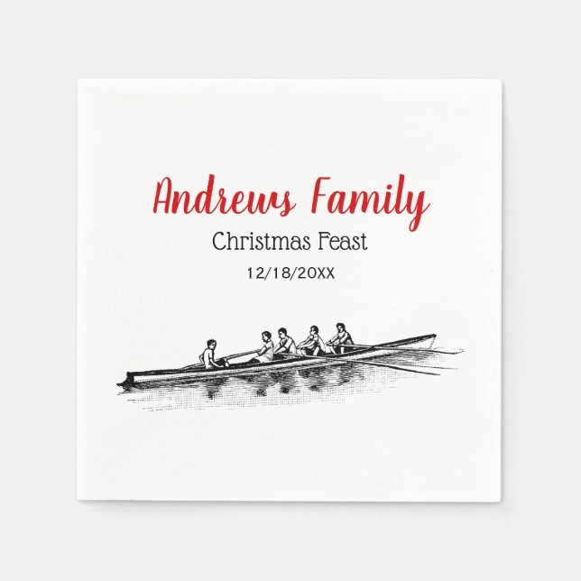 Serviettes En Papier Équipe de raideurs d'aviron Sports nautiques (Devant)