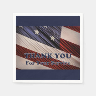 Serviettes En Papier États-Unis Anciens combattants patriotique drapeau