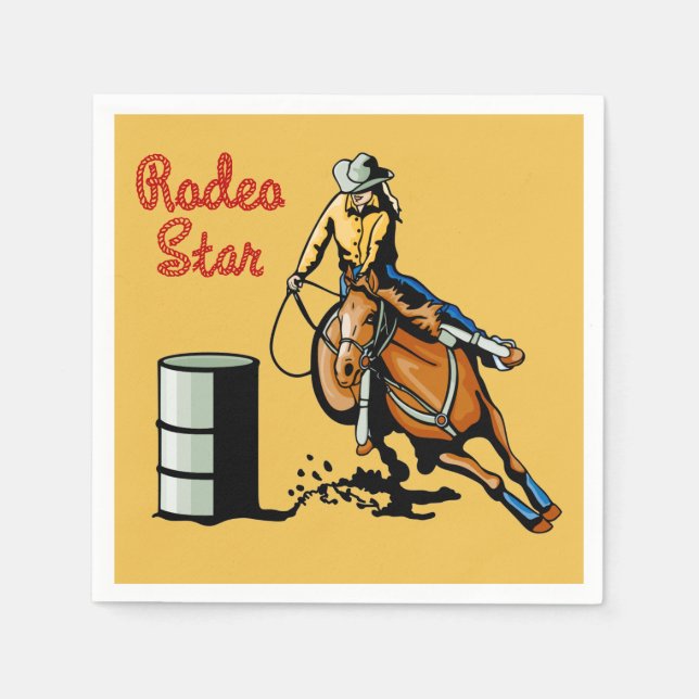 Serviettes En Papier Événements de rodéo Western Party Napkins (Devant)