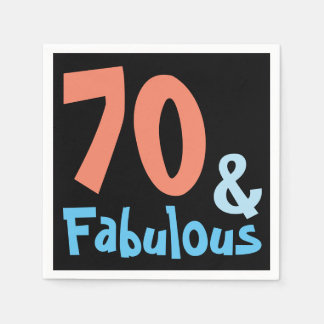 Serviettes En Papier Fabuleux Black Birthday Party