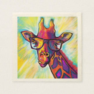 Serviettes En Papier Fabuleux Cocktail Giraffe Napkins