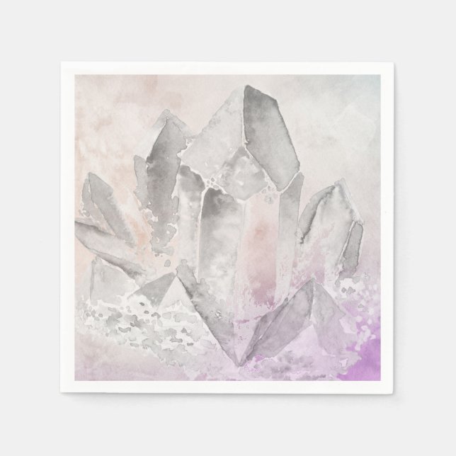 Serviettes En Papier *~* Faux Amethyst Cristal Chakra (Devant)