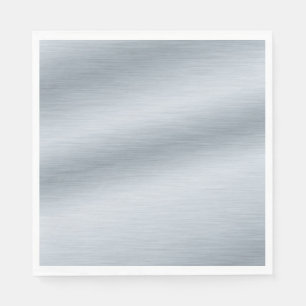 Serviettes En Papier Faux fond en argent brossé