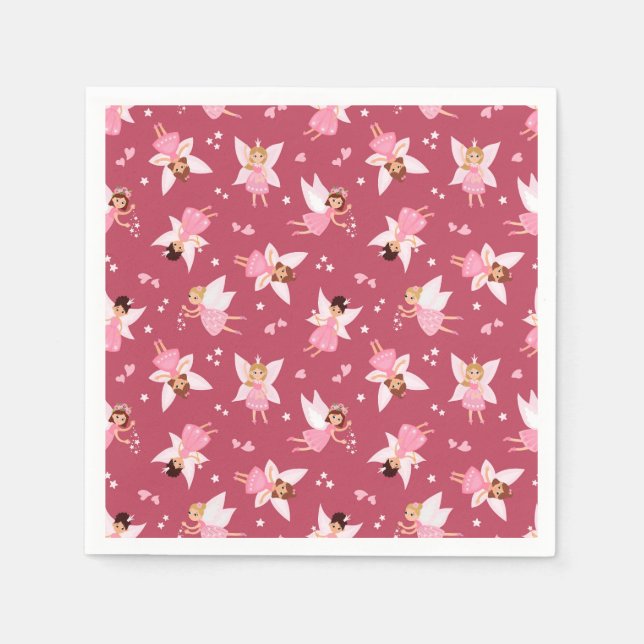 Serviettes en papier féériques, Jardin enchanté po (Devant)