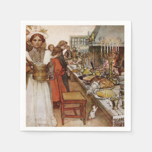 Serviettes En Papier Festin Julaftonen 1909 de Noël