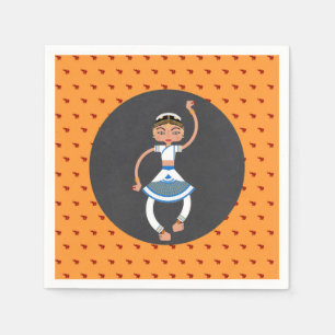 Serviettes En Papier Fête d'anniversaire de danseuse indienne