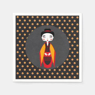 Serviettes En Papier Fête d'anniversaire de fille en kimono