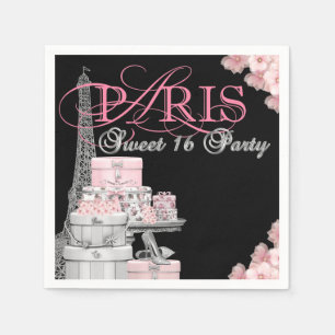 Serviettes En Papier Fête d'anniversaire des 16 ans de Paris