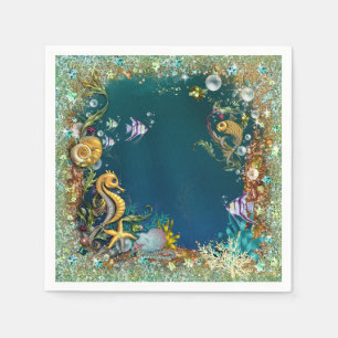 Serviettes En Papier Fête d'anniversaire Fancy Under The Sea