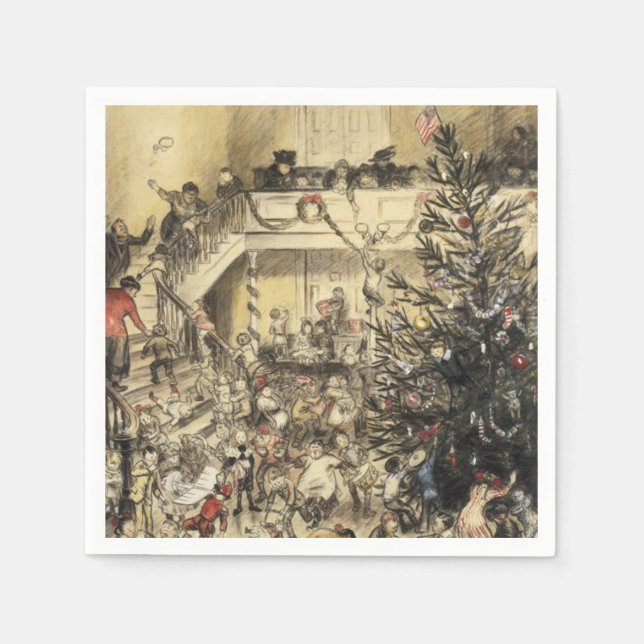 Serviettes En Papier Fête de Noël (Devant)