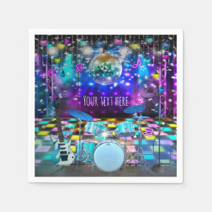 Serviettes En Papier FÊTE DE STAR POP Anniversaire Musical Danse