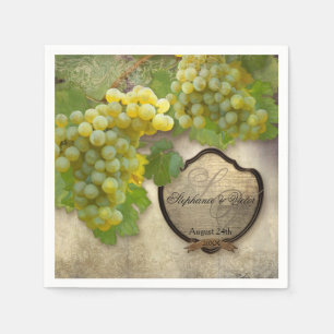 Serviettes En Papier Fête des mariées de mariage Vineyard Winery