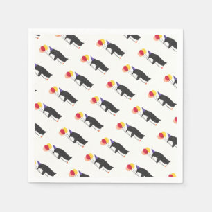 Serviettes En Papier Fête du Pingouin