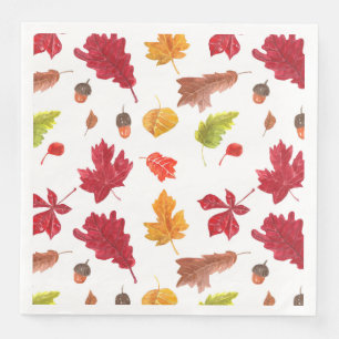 Serviettes En Papier Feuilles d'automne motif