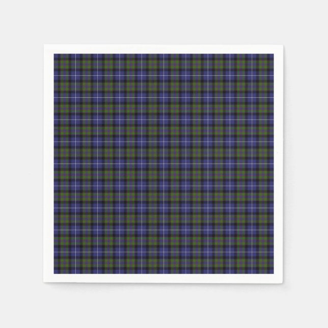 Serviettes En Papier Fierté des montagnes de tartan de l'Ecosse (Devant)