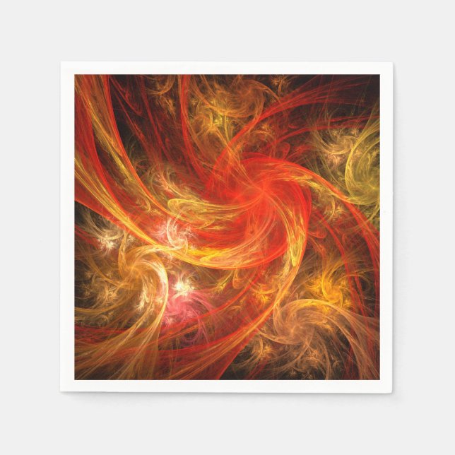 Serviettes En Papier Firestorm Nova Art Abstrait (Devant)